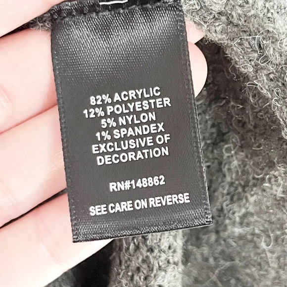 Torrid Gray Drop Shoulder Sequin Duster Cardigan Sweater Women's Plus Size 2X - Picture 9 of 10